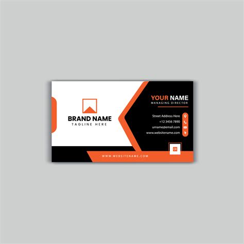 One Side Clean Style Modern Business Card Template Vector Art