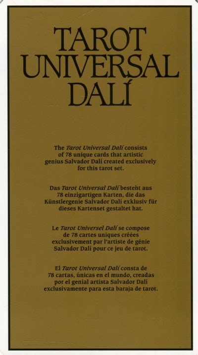 Salvador Dali Deluxe Tarot Gilded Deck ограниченный выпуск