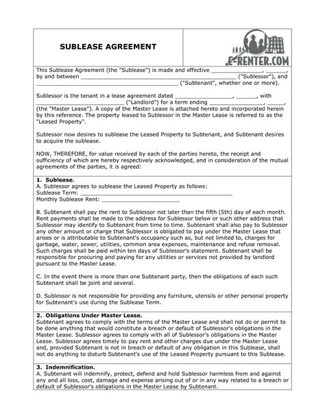 Customize Your Lease Sublease Agreement Template For Sublessors And