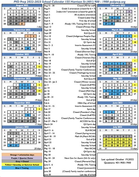 Providence School Calendar 2024-2024 - Nana Kessiah