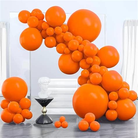 Partywoo Tangerine Orange Balloons 100 Pcs Dark Orange