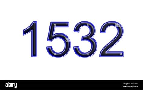 blue 1532 number 3d effect white background Stock Photo - Alamy