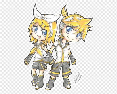 Kagamine Rin Len Vocaloid Hatsune Miku Chibi Drawing Rin Len Chibi