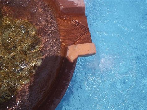 Concrete Scupper Pool And Water Pots Swimming Pool Designs Arizona