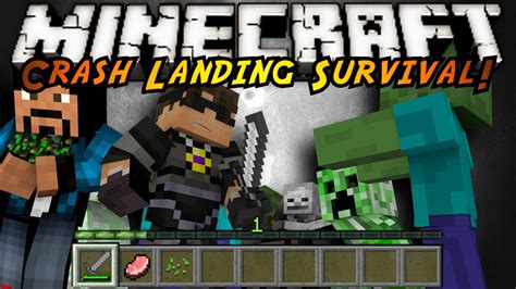 Minecraft Modded Crash Landing Mob Slaying Youtube