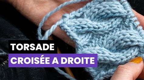 Point tricot torsades Comment tricoter la torsade croisée à droite