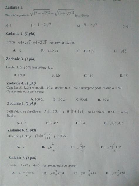 Potrzebuje Pomocy Z Matematyki Prosz Pom Cie Brainly Pl