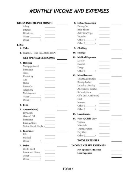 Printable Budgeting Worksheets Dave Ramsey