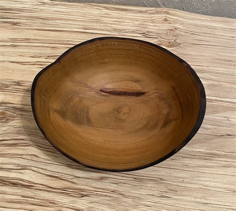 Natural Edge Cherry Wood Bowl Live Edge Cherry Bowl Wooden Etsy