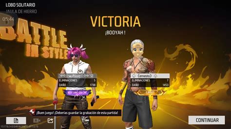 FREE FIRE LOBO SOLITARIO DUO 5 2 Like Suscribete Y Comparte Si Te