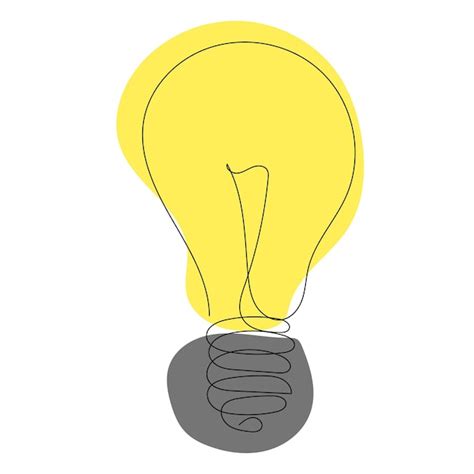 Premium Vector Burning Light Bulb Drawing By One Continuous Line Vector