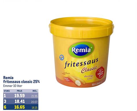 Remia Fritessaus Classic Aanbieding Bij Makro Folders Nl