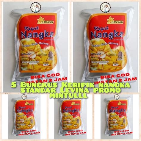 Jual PROMO 5 BUNGKUS CAMILAN KERIPIK BUAH OVEN NANGKA STANDAR