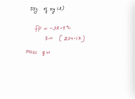 Solved For Mercury Hg The Heat Of Fusion At Its Normal Melting Point