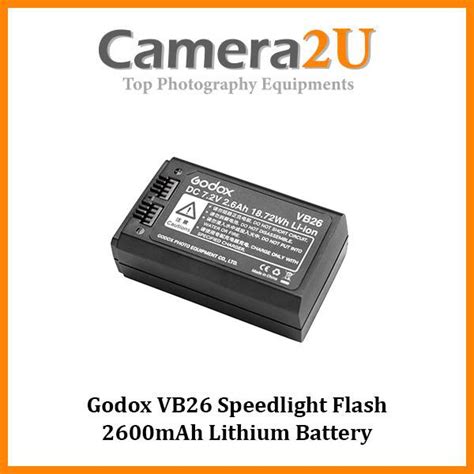 Godox VB26 Speedlight Flash 2600mAh Lithium Battery For Godox V1