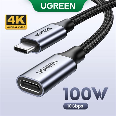 UGREEN USB C Extension Cable 0 5M 1M USB Type C 3 1 Gen 2 Male To