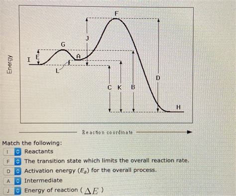 F J G A E I Energy L D H Reaction Coordinate Match The Following