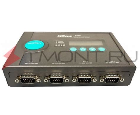 Moxa nport 5450, 4-портовый асинхронный сервер интерфейса RS-232/485 ...