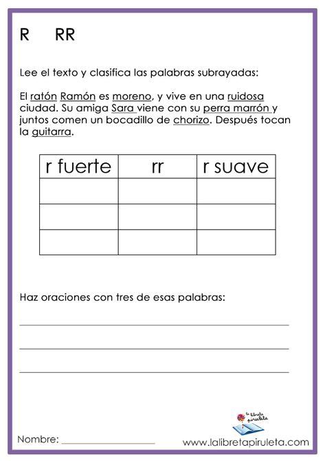 Ortografia R Y Rr Ficha Interactiva Y Descargable Puedes Hacer Los Images