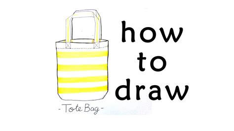 How To Draw Bag Totebag Youtube