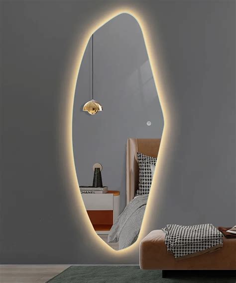 Irregular Frameless Backlit Wall Mirror Living Room Home Decor Vanity Mirror With The Led Light