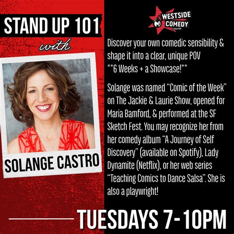 Stand Up 101 Find Your Voice Tuesday Westside Comedy