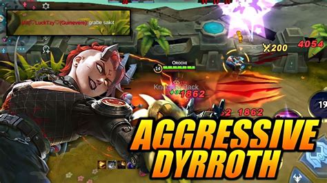 DYRROTH AGGRESSIVE PLAY DYRROTH ONE HIT BUILD MLBB YouTube