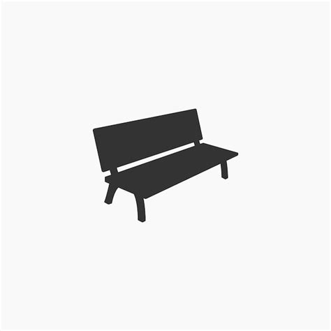 Premium Vector Park Bench Icon Vector Illustration Isolated Object On Background