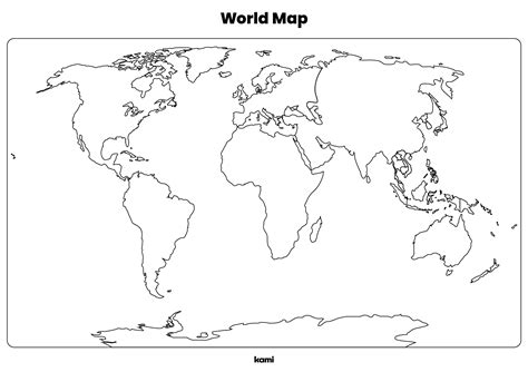 World Map Worksheet For Teachers Perfect For Grades 10th 11th