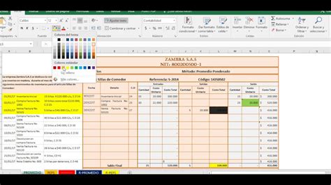 Ejemplo De Kardex Promedio Ponderado Excel 10668 Hot Sex Picture