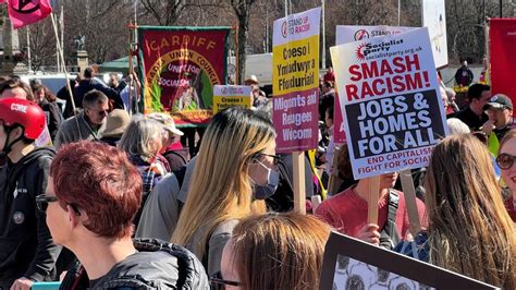 Cardiff Hundreds Gather At Anti Racism Protest Bbc News