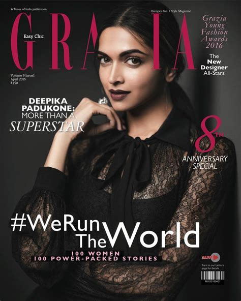 Deepika Padukone On Grazia Magazine Cover