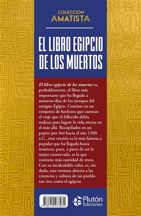 El Libro Egipcio De Los Muertos Plut N Ediciones