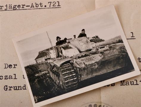 Original WW2 Foto Panzerjäger Abt 721 Sturmgeschütz Langrohr Russland