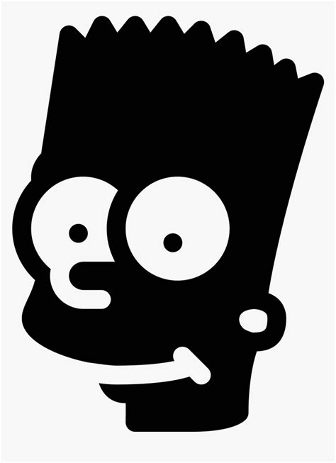 Clip Art Homer Simpson Black And White - Bart Simpson Black And White, HD Png Download - kindpng