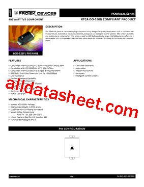 Bm Marking Psmf Al Datasheet Pdf Protek Devices