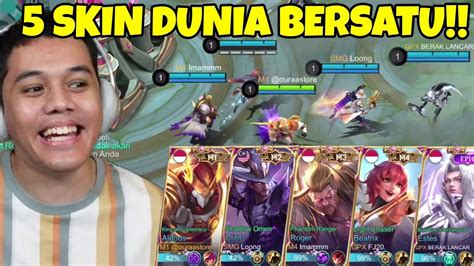 Akhirnya 5 Skin Dunia M Series Bersatu Di Saat Skin M1 Sampai M4 Bersatu Terlalu Op