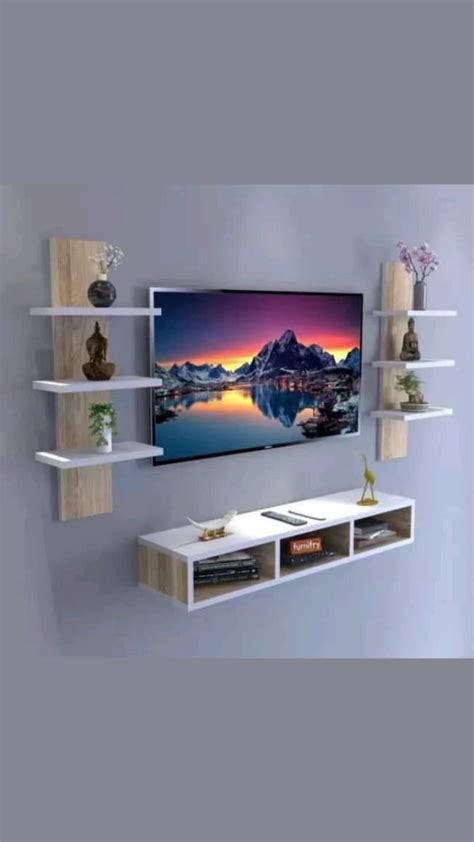 Anikaa Carlet Engineered Wood Wall Mount Tv Unit Tv Stand Wall Set Top