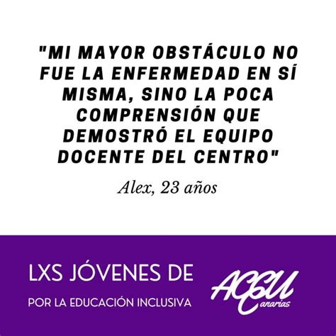 Por La Educación Inclusiva Alex 23 Años Accu Canarias