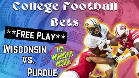 College Football Week 4 Free Play Wisconsin Vs Purdue Week 4 College Football Predictions