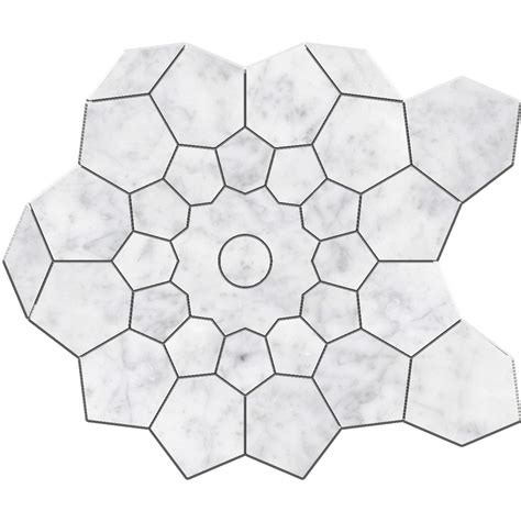 Bianco Carrara Bloom Mosaic Pera Tile