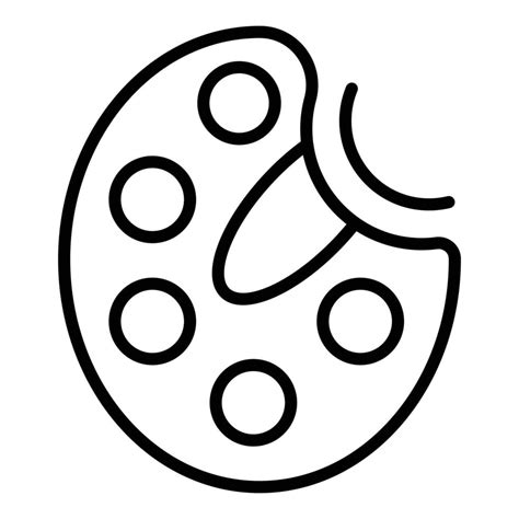 Art Palette Icon Outline Vector Artist Class 15100960 Vector Art At