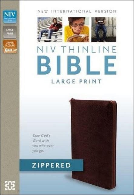 NIV Thinline Large Print Zipped Bible Burgundy LoveChristianBooks