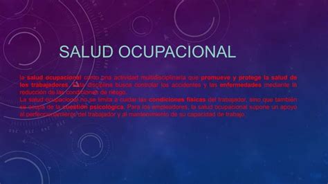 Salud Ocupacional Ppt