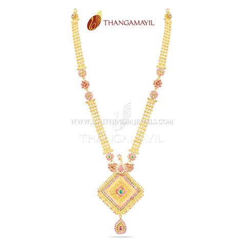 K Gold Stone Haram From Thangamayil Jewellery South India Jewels