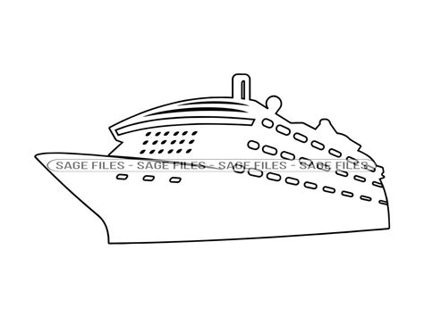 Cruise Ship Outline 5 Svg Cruise Ship Svg Cruise Ship Etsy Australia