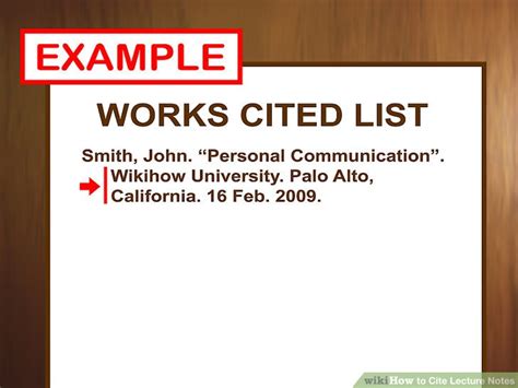 3 Ways To Cite Lecture Notes Wikihow