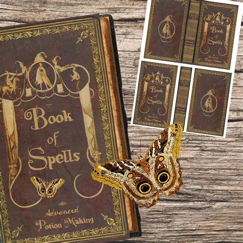 Printable Spell Book Cover