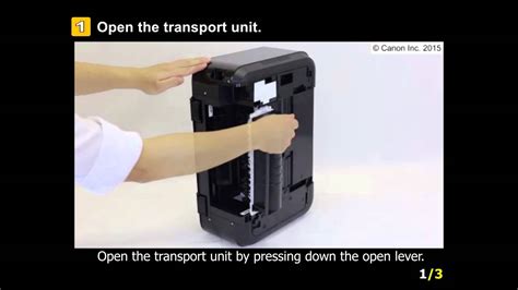 Pixma Mg3620 Removing A Jammed Paper From The Jammed Transport Unit Youtube