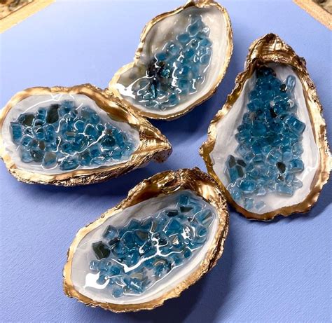 Ornament Geode Oysters Ornament Oyster Ring Dish Shell Trinket Ornament